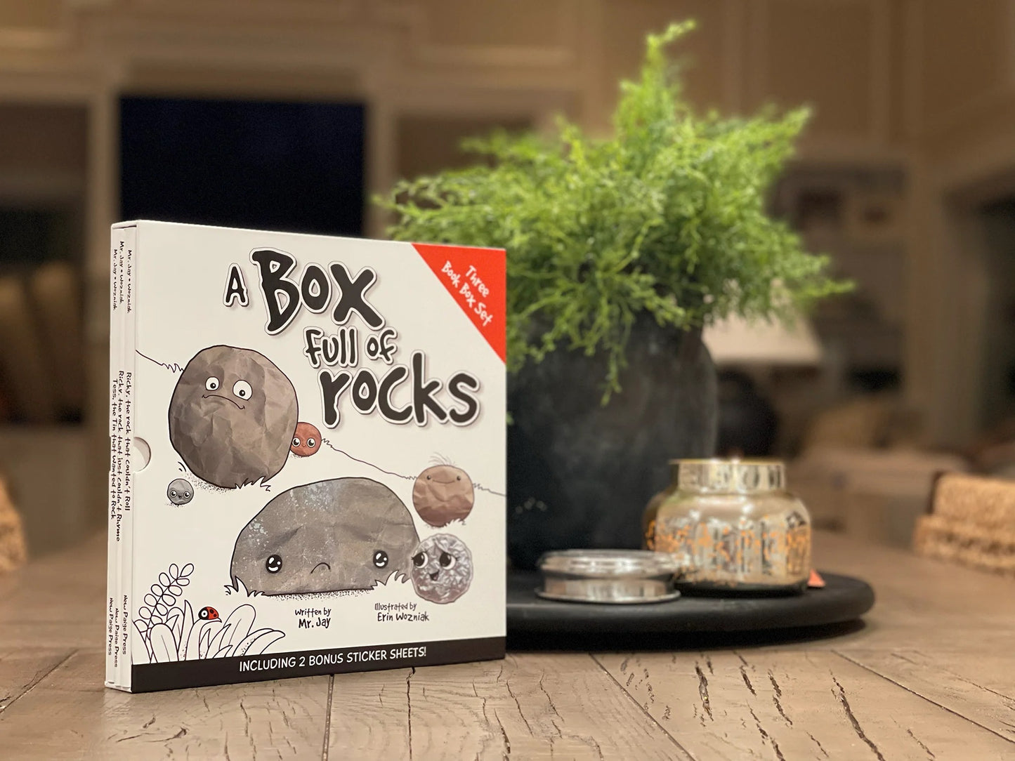 A Box Full of Rocks: 3 Book Box Set + Stickers!